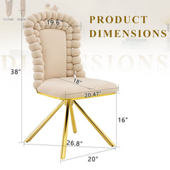 Puffy Bubble, Ball Chain Chair For Dining Room & Kitchen (Set of 2)