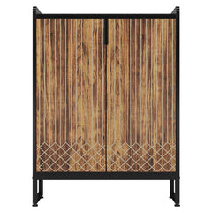 5 Tier Shoe Cabinet With Doors, Compact Entryway Storage Organizer