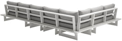 Maldives - 5 Piece Water Resistant Outdoor Patio Modular Sectional With White Base