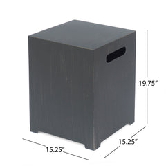 Modern Tank Holder Side Table With Powder Coated Frame
