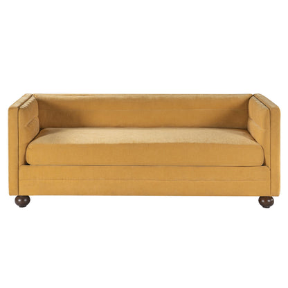 3 Seater Sofa Upholstery With Square Arms, Living Room Couch