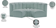 Arc - Faux Leather 3 Piece Modular U-Shaped Sofa