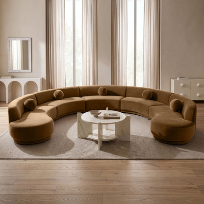 Avra - 192" Velvet Performance Fabric Upholstered Sectional