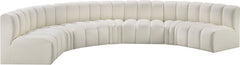 Arc - Faux Leather 7 Piece U-Shaped Modular Sofa