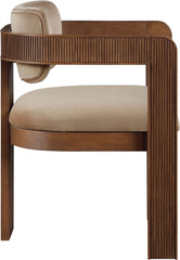 Sacha - Velvet Dining Chair With Brown Base (Set of 2)