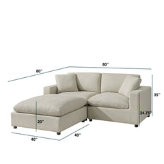 Cassandra - Sofa With Ottoman