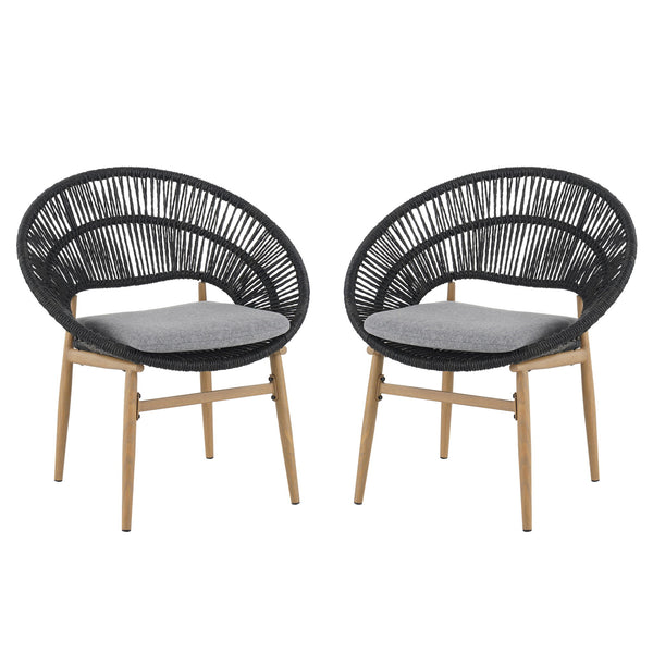 Cyril - Outdoor Papasan Style Dining Chair (Set of 2)