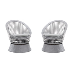Modern Swivel Wicker Lounge Chair With Round Design