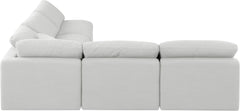 Indulge - Linen 5 Piece Modular Corner Armless Sectional - White