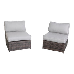 Modern Rattan Wicker Seating Group With Cushions