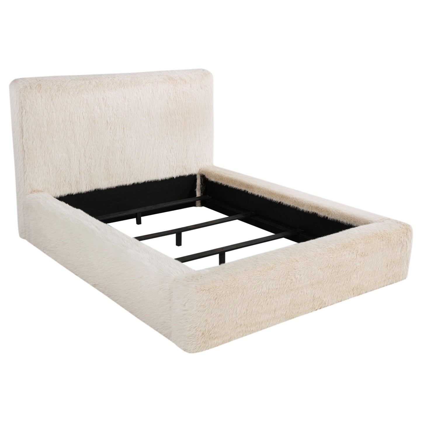 Tall Headboard Panel Bed With Padded Headboard