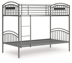 Lanceburg - Twin/Twin Bunk Bed With Ladder - Gray