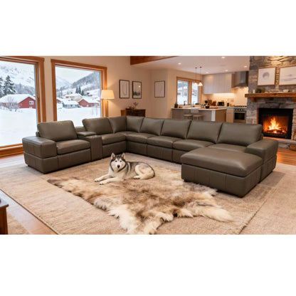 Modular Sectional With Large Square Arms, Custom Configuration