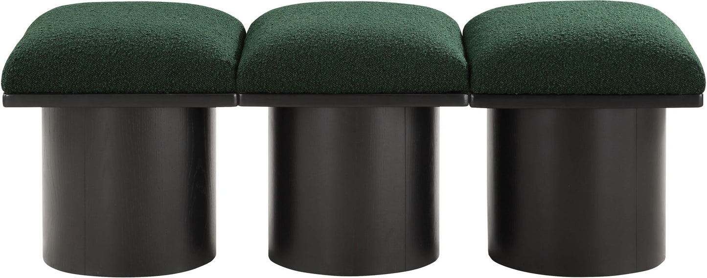 Pavilion - 3 Piece Modular Bench With Black Base