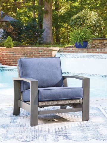 Half Moon Beach - Spring Lounge Chair - Blue / Gray