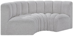 Arc - Boucle Fabric 3 Piece Modular U-Shaped Sofa