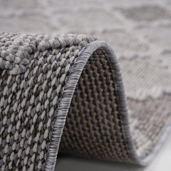 Guros - 8' X 10' Trellis Indoor / Outdoor Area Rug - White / Gray