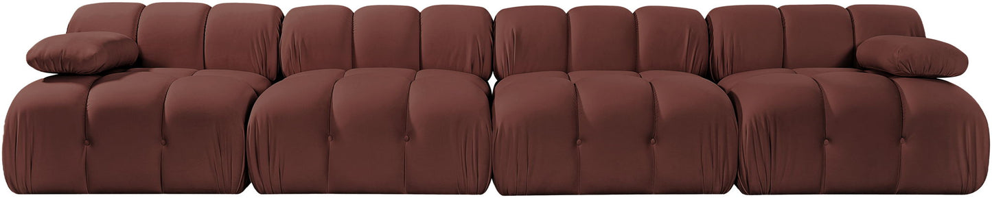 Orin - Velvet 4 Piece Modular Sofa