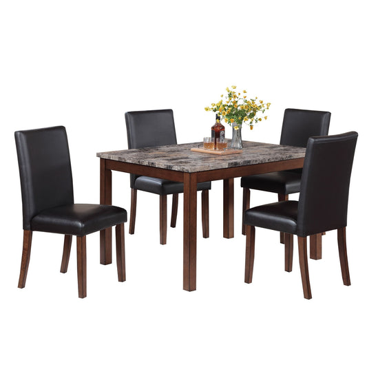 Dining Table With 4 Upholstered Side Chairs