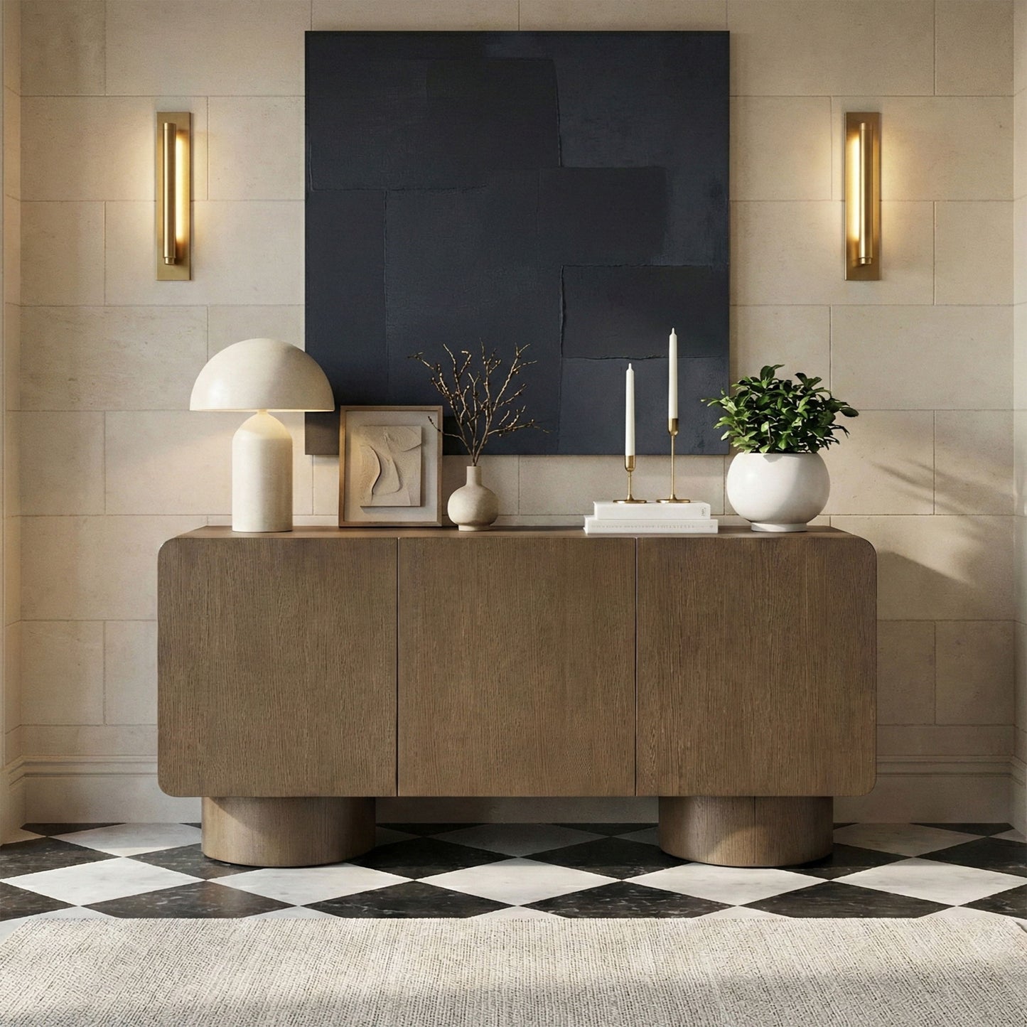 Adagio - Solid Wood And Oak Veneer Sideboard / Buffet