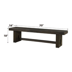 Haddie - Bench - Distressed Walnut