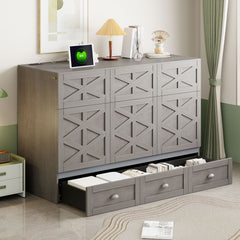 Murphy Bed With Large Drawers And USB Ports