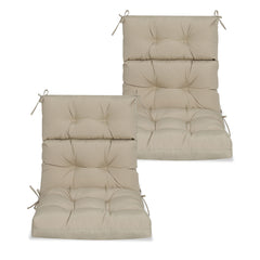 2 Piece High Back Patio Chair Cushion Set