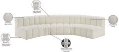 Arc - Faux Leather 5 Piece U-Shaped Modular Sofa