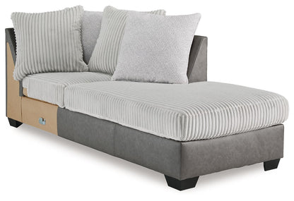 Clairette Court - Raf Corner Chaise - Alloy