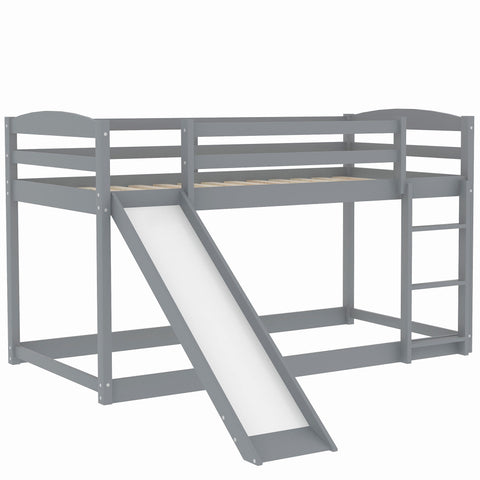 Durable Bunk Bed With Convertible Slide And Ladder
