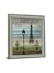 Foggy Paris Vista - 28" x 34" Framed Wall Art