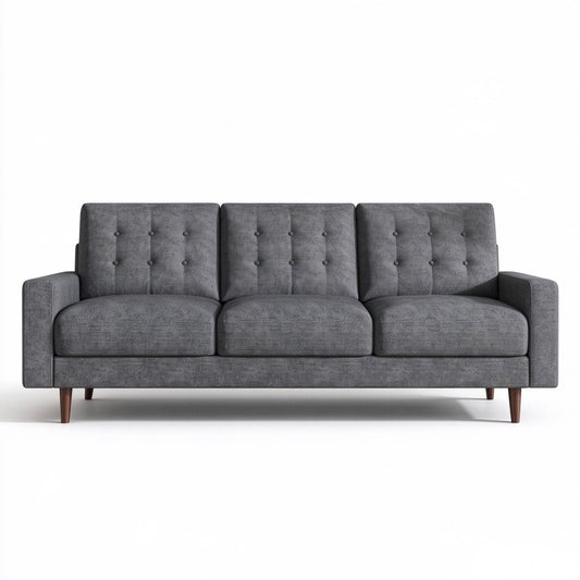 3 Seat Sofa Couch With Tufted Back Upholstered Couch For Living Room