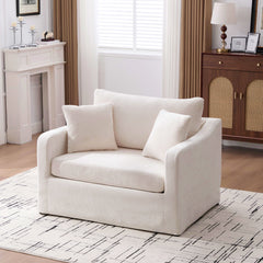 Accent Chair With 2 Bolster Pillows