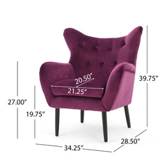 Alyssa - Mid Century Upholstered Arm Chair With Wingback Design
