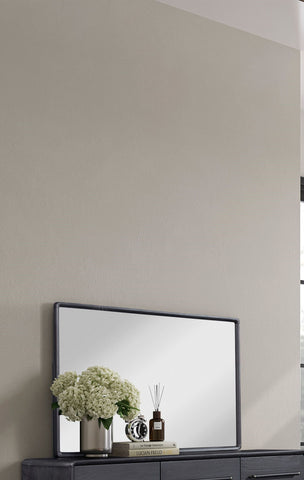 Rectangle Wood Mirror - Black