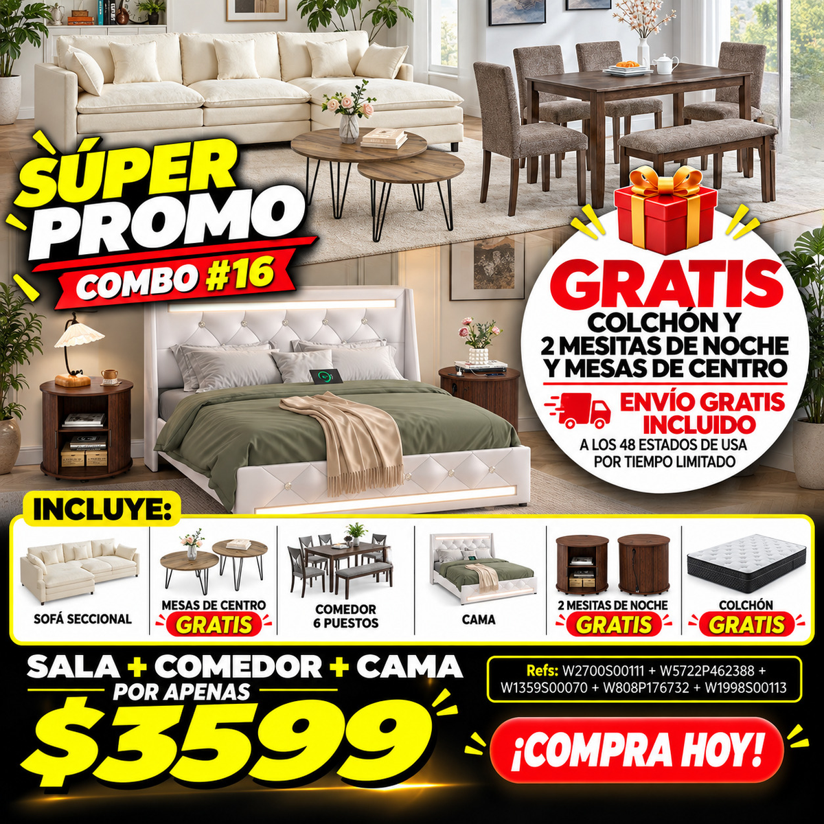48-COMBO #16 CASA COMPLETA 3599