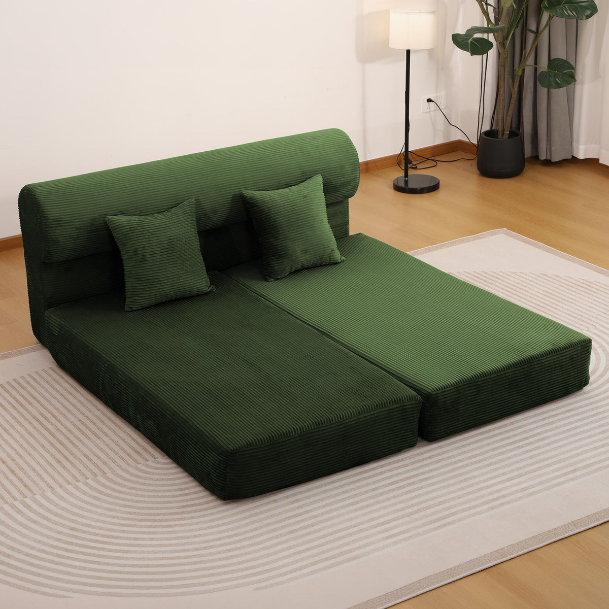 Convertible Sofa Bed, 2 Seater Fold Out Floor Couch