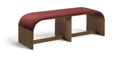 Sable - 52" Velvet Performance Fabric Upholstered Bench