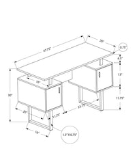 Computer Desk, Home Office, Laptop, Storage, Work, Contemporary, Modern