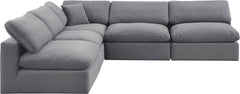 Comfy - 5 Piece Velvet Modular Corner Armless Sectional