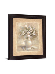 Ivory Blossom Pitcher - 28" x 34" Framed Wall Art