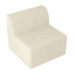Modern Minimalist Corduroy Sleeper Sofa, Compressed Sectional Single Seat