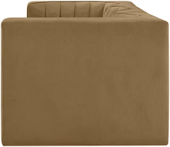 Rummi - Velvet Performance Fabric Upholstered 3 Piece Modular Sofa