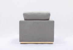 Valin - Linen Chair For Living Room - Gray