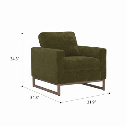 Accent Chair With Track Arm Design
