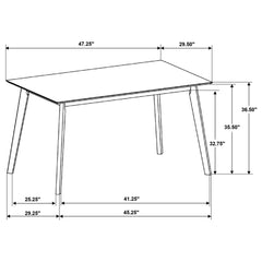 Aston - 5 Piece Counter Height Dining Set With Bent Backs And Upholstered Seats - Walnut