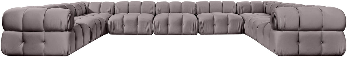 Orin - Velvet Performance Fabric Upholstered 9 Piece Sectional