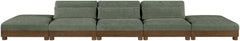 Turin - Chenille Fabric Upholstered Modular Sectional - Green