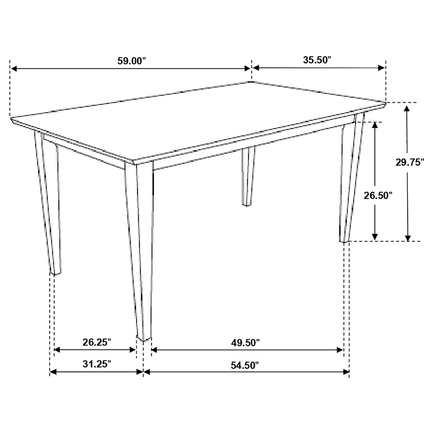 Henin - Rectangle Dining Table - Cappuccino