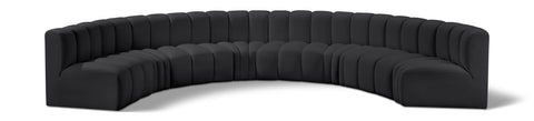 Arc - Faux Leather 8 Piece U-Shaped Modular Sofa